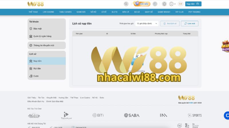Tips giao dịch nạp tiền và rút tiền Wi88 dễ dàng