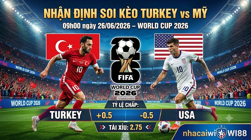 Nhận định soi kèo Turkey vs Mỹ 09h00 ngày 26/06/2026 – World Cup 2026