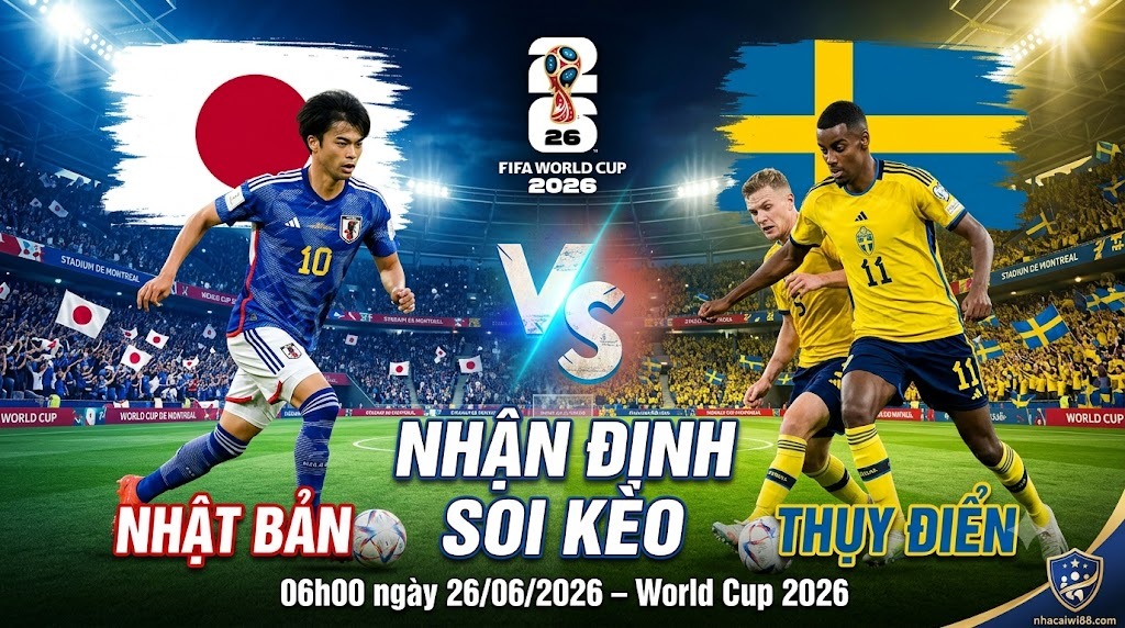 Nhận định soi kèo Nhật Bản vs Thụy Điển 06h00 ngày 26/06/2026 – World Cup 2026