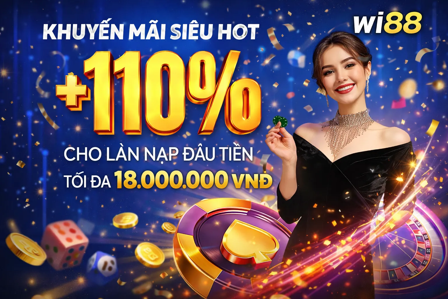 Khuyến mãi nạp lần đầu lên đến 110%