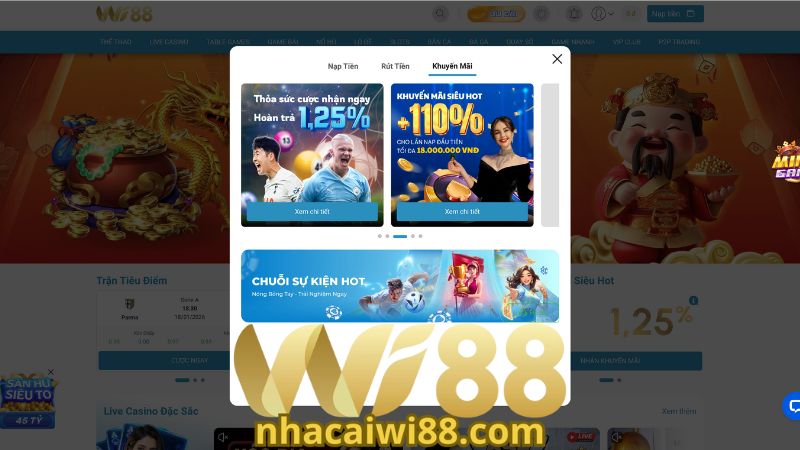 Những gói khuyến mãi Wi88 mới nhất 2026