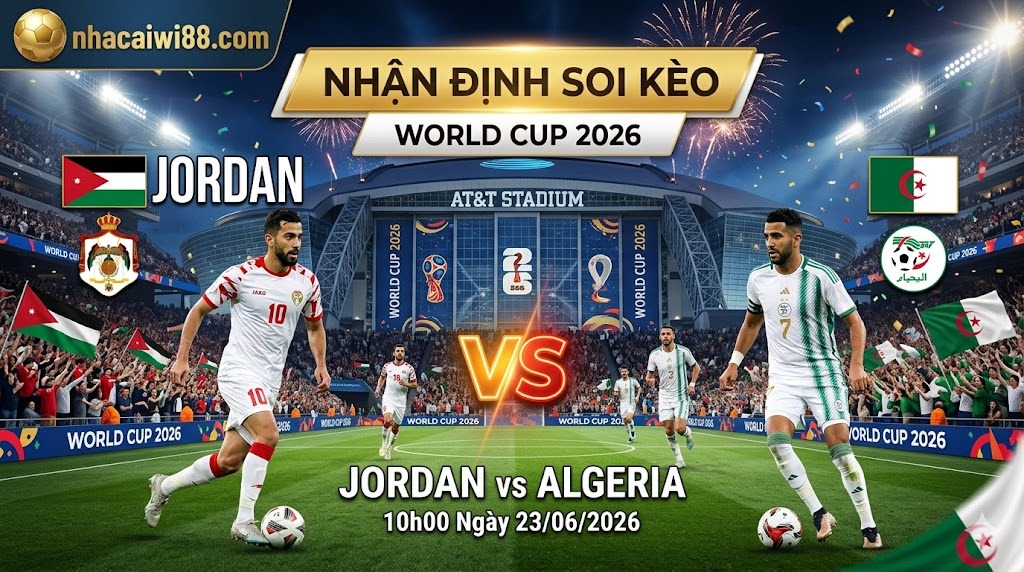 Nhận định soi kèo Jordan vs Algeria 10h00 ngày 23/06/2026 – World Cup 2026