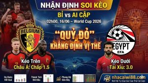 Nhận Định Soi Kèo Bỉ vs Ai Cập 02h00, 16/06 – World Cup 2026: “Quỷ Đỏ” Khẳng Định Vị Thế